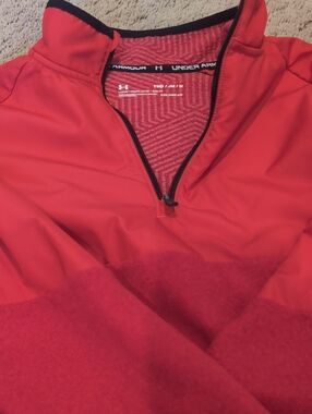 Under Armour Red Youth 1/4 Zip Pullover Hoodie